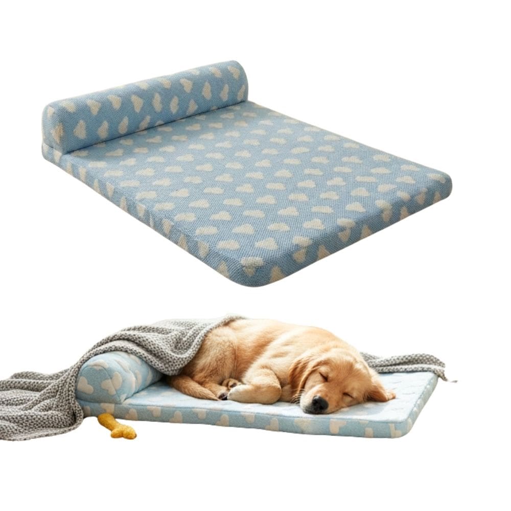 Cama De Pet Fundo Impermeável Anti Friagem Fibra Siliconada Tecido Poliéster Confortável