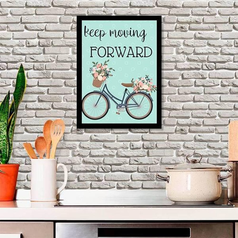 Quadro Decorativo Keep Moving Forward 34x23Cm