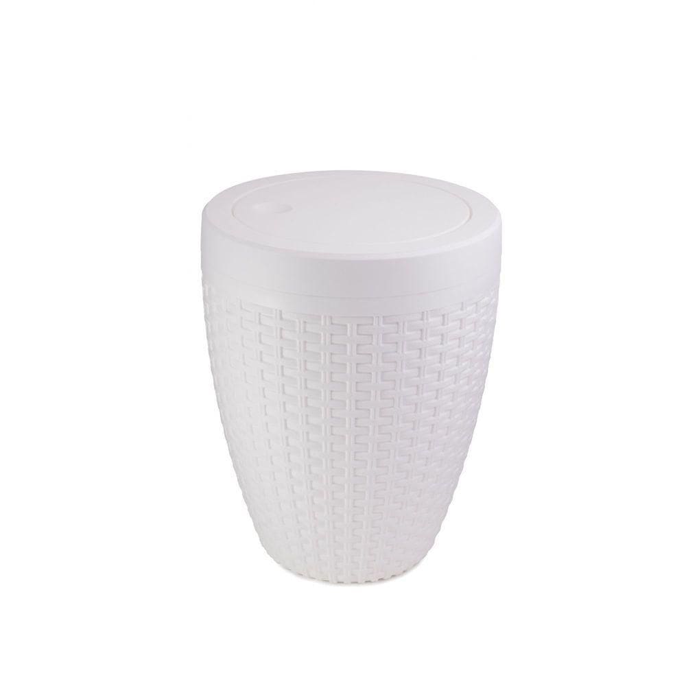 Cesto Rattan 7,5 Litros Branco - Aquaplas