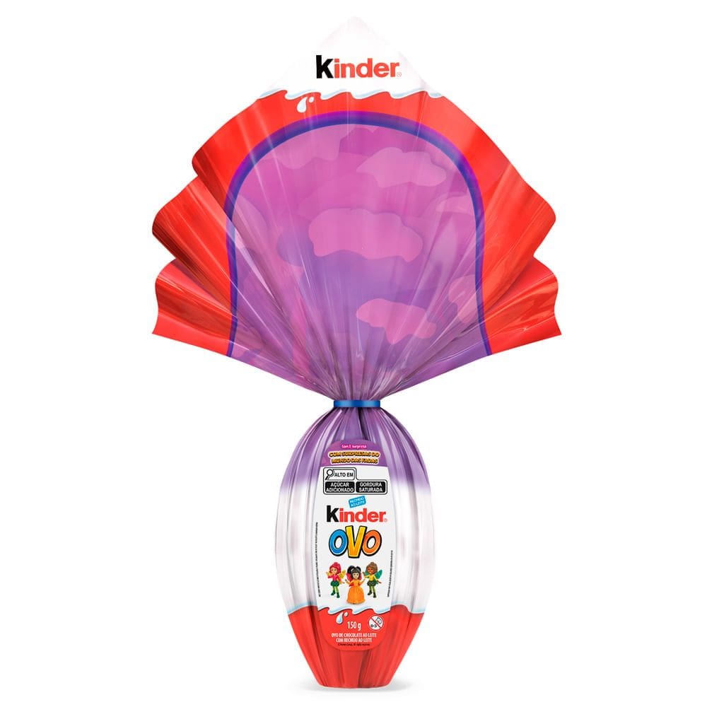 Ovo de Páscoa Kinder Ovo Mundo das Fadas com 1 Surpresa 150g