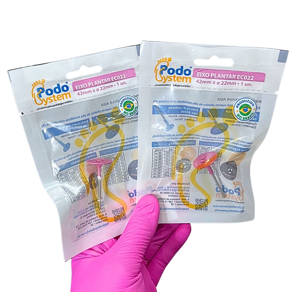 Mandril Plantar Rosa PodoSystem – Kit com 2 Unidades – Sistema 3 Furos