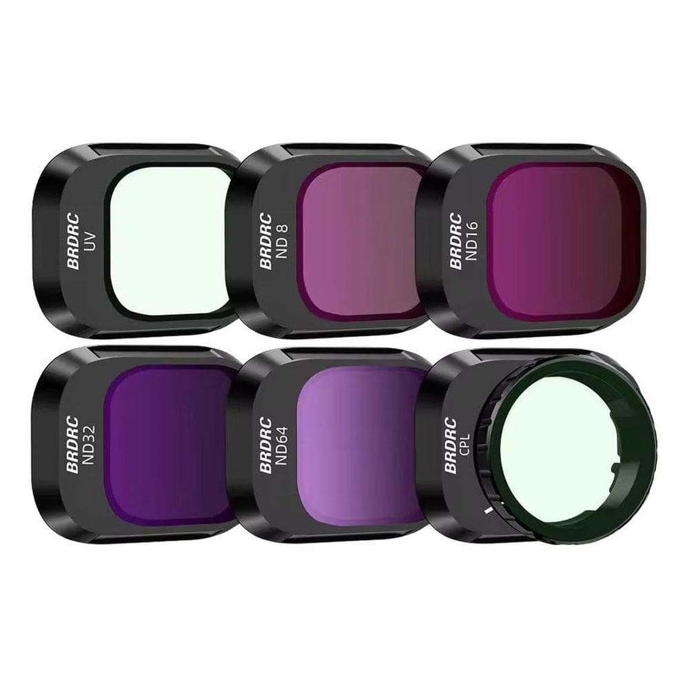 6 Filtro Lente P/ Drone Dji Mini 4 Pro Nd Uv Cpl 2,2Cm Brdrc