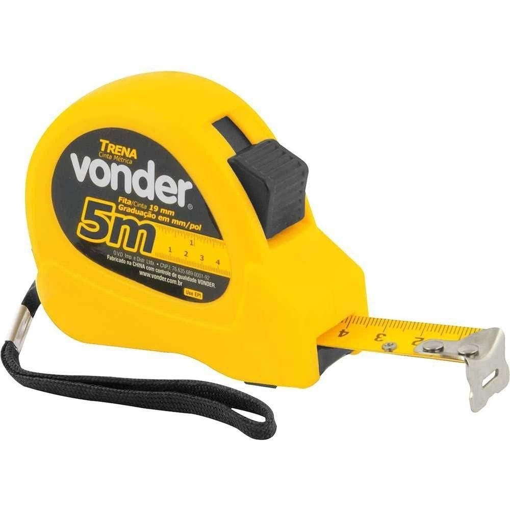 Trena Curta De Aço Com 5 M E Trena Chaveiro 2 M Tcv 2005 Vonder Ostenvonder