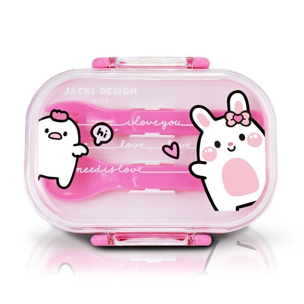 Pote Para Lanche De 2 Andares Amiguinhos 400 Ml - Jacki Design Coelho Pink