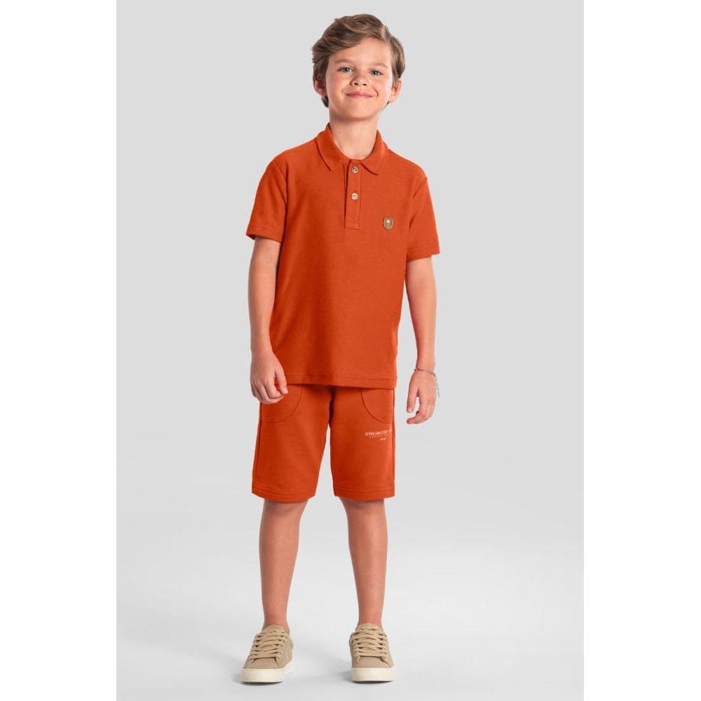 Conjunto infantil menino com polo Mundi