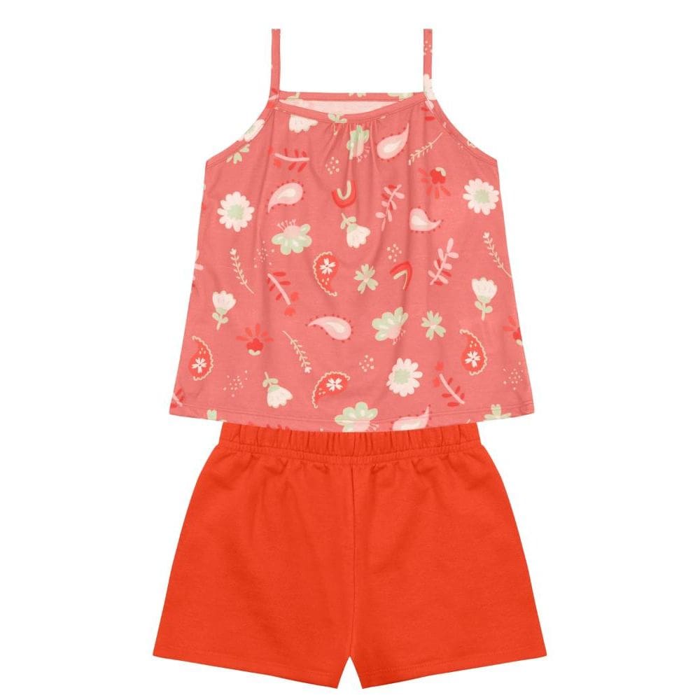 Conjunto infantil menina floral Brandili
