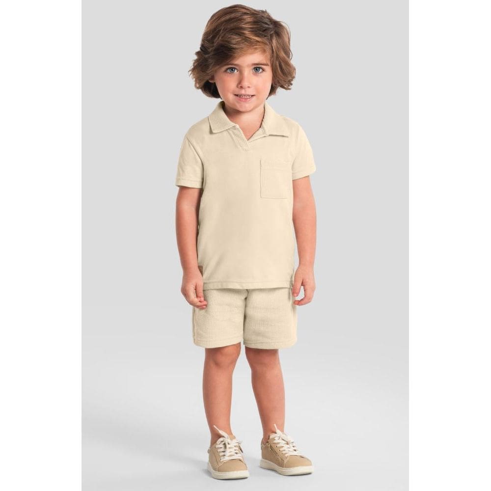 Conjunto infantil menino com polo Mundi