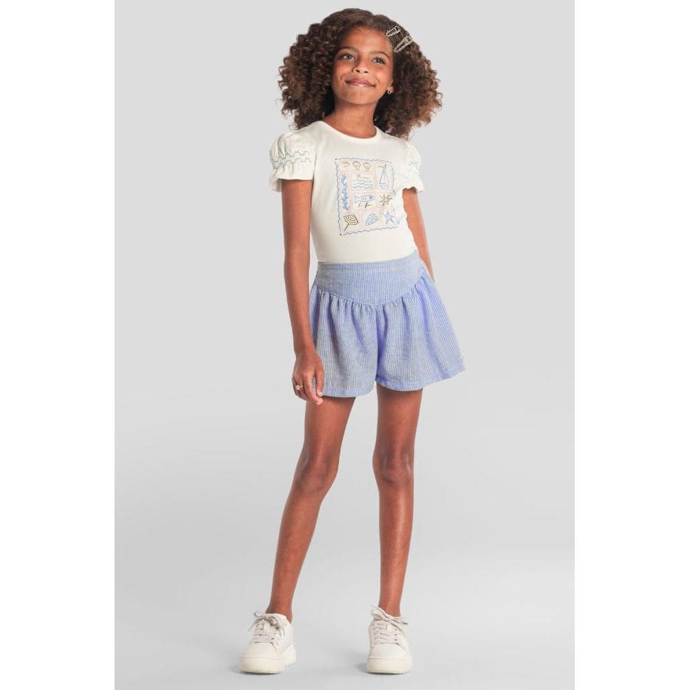 Conjunto infantil menina metalizado Mundi