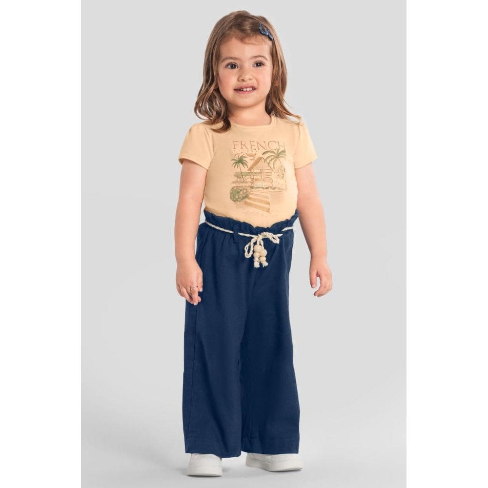 Conjunto infantil menina metalizado Mundi