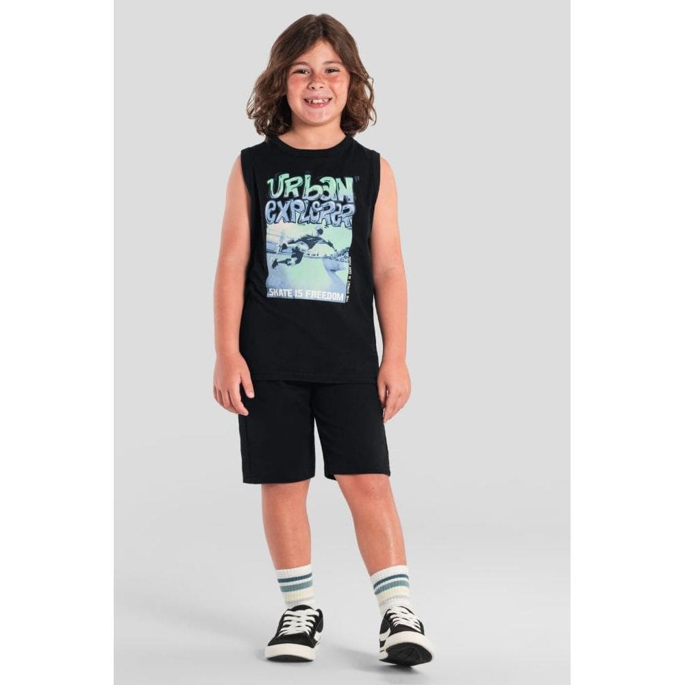 Conjunto infantil menino de skate Brandili