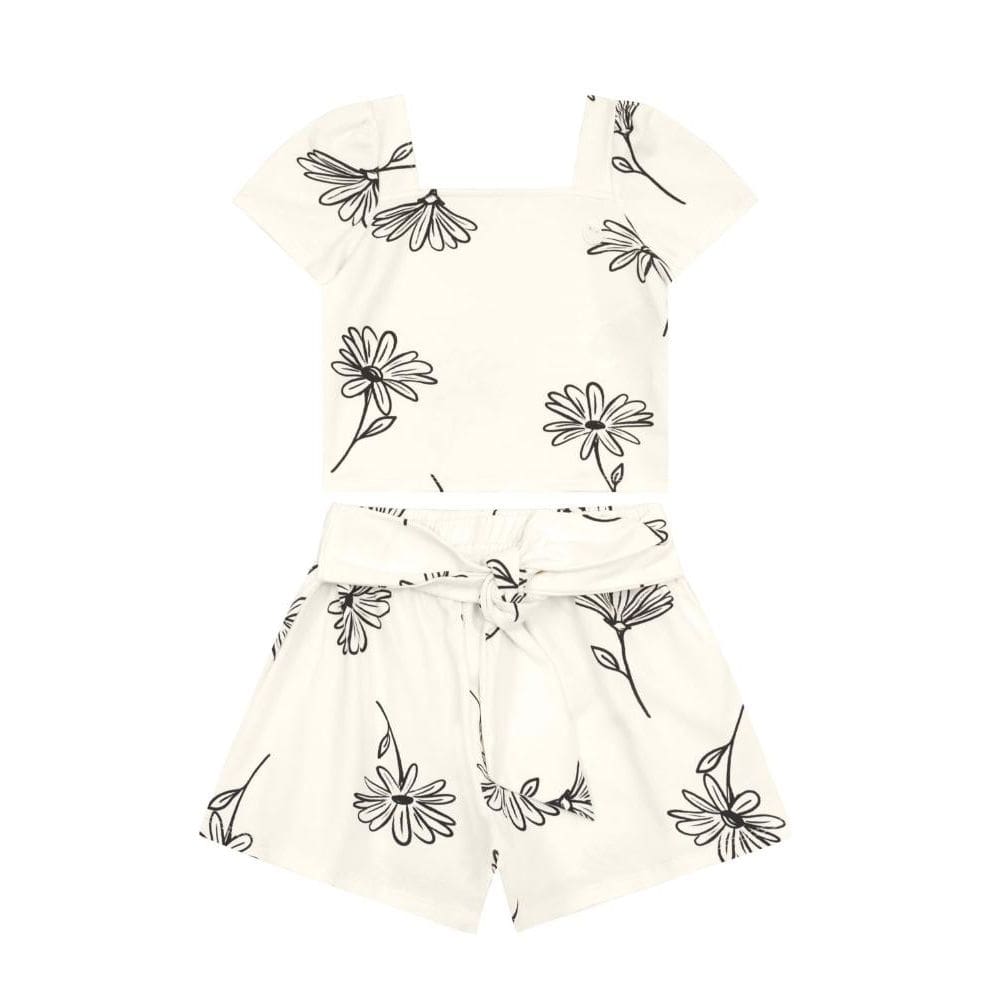 Conjunto infantil menina florido Mundi