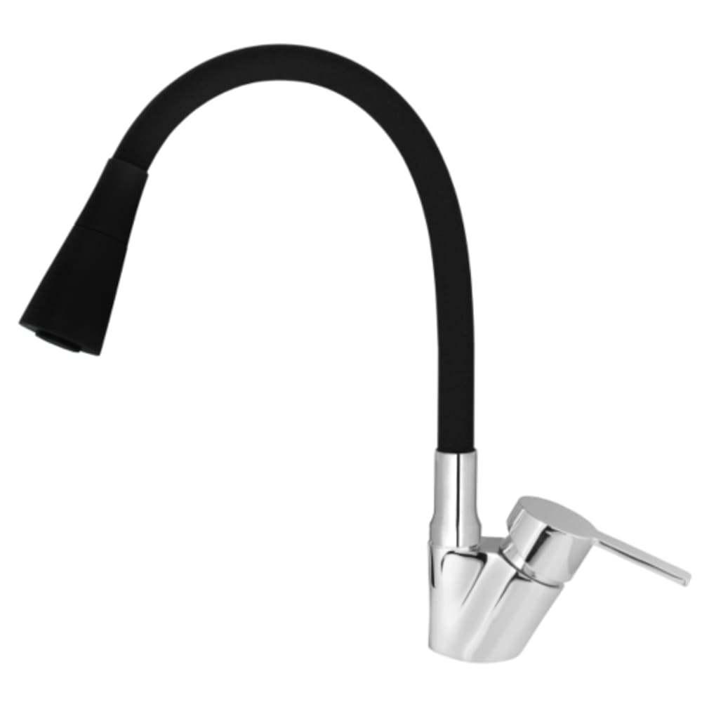 Misturador Monocomando Bancada Marchezan 43315 Preto Bica Flexível