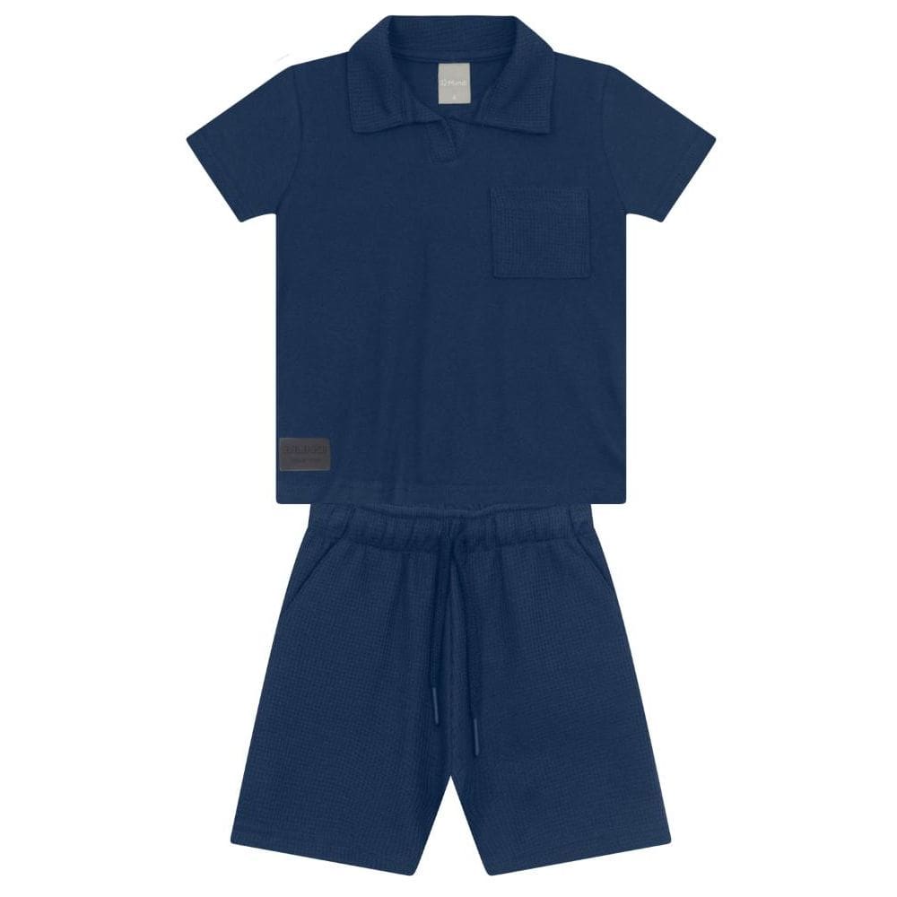 Conjunto infantil menino com polo Mundi