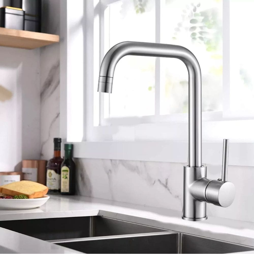 Kit 02 Torneiras Monocomando Cozinha Pia, Mesa  Aço FC-36