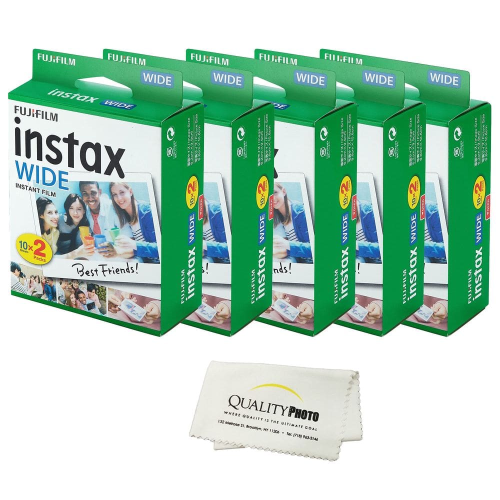 Pacote de filmes Fujifilm instax Wide, pacote com 10 (100 exposições)
