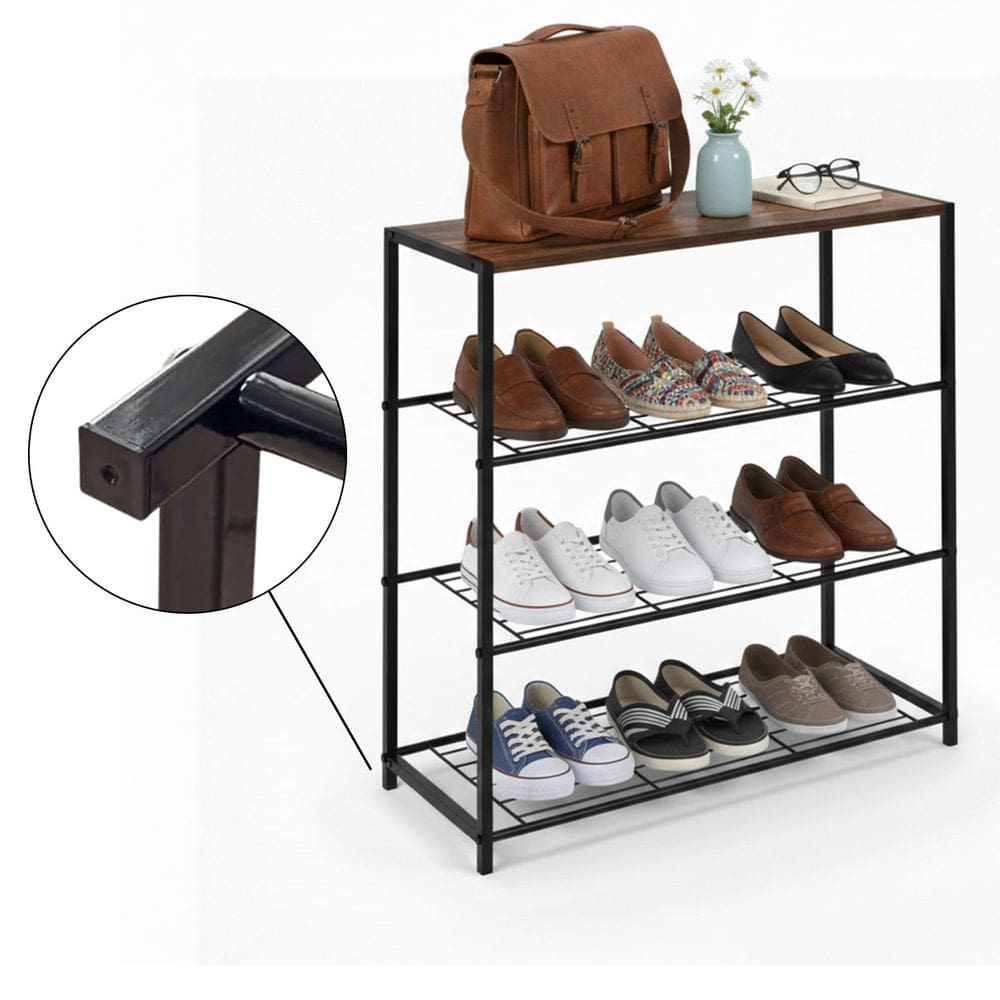 Organizador Prateleira Sapateira 4 Andares Sapatos Sandalia Decoracao Hall Entrada Casa
