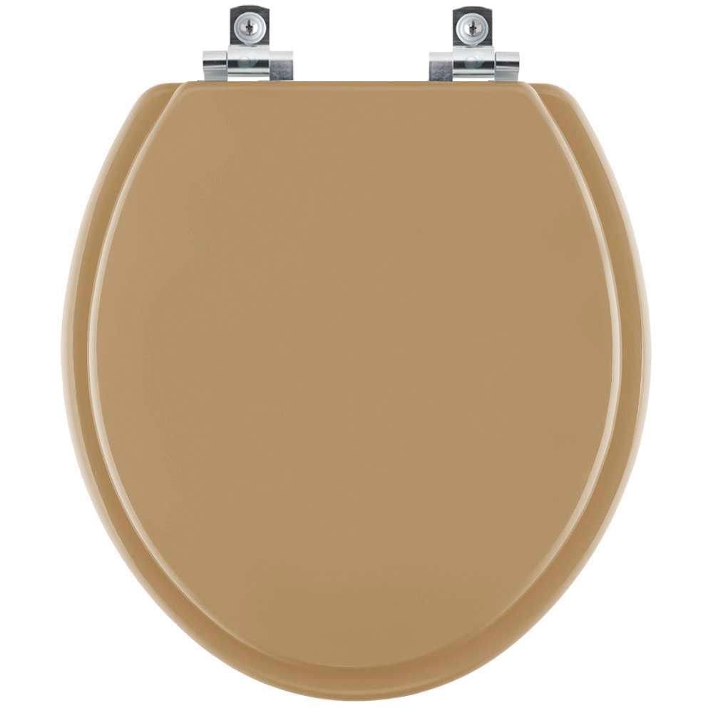 Assento Sanitário Soft Close Convencional Oval Amendoa para vaso Ideal Standard