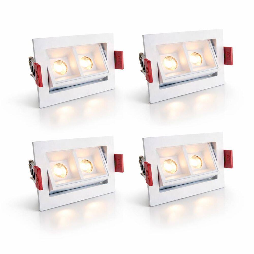 4 Spot Mini Downlight Duplo Led Embutir Direcionável Luz09