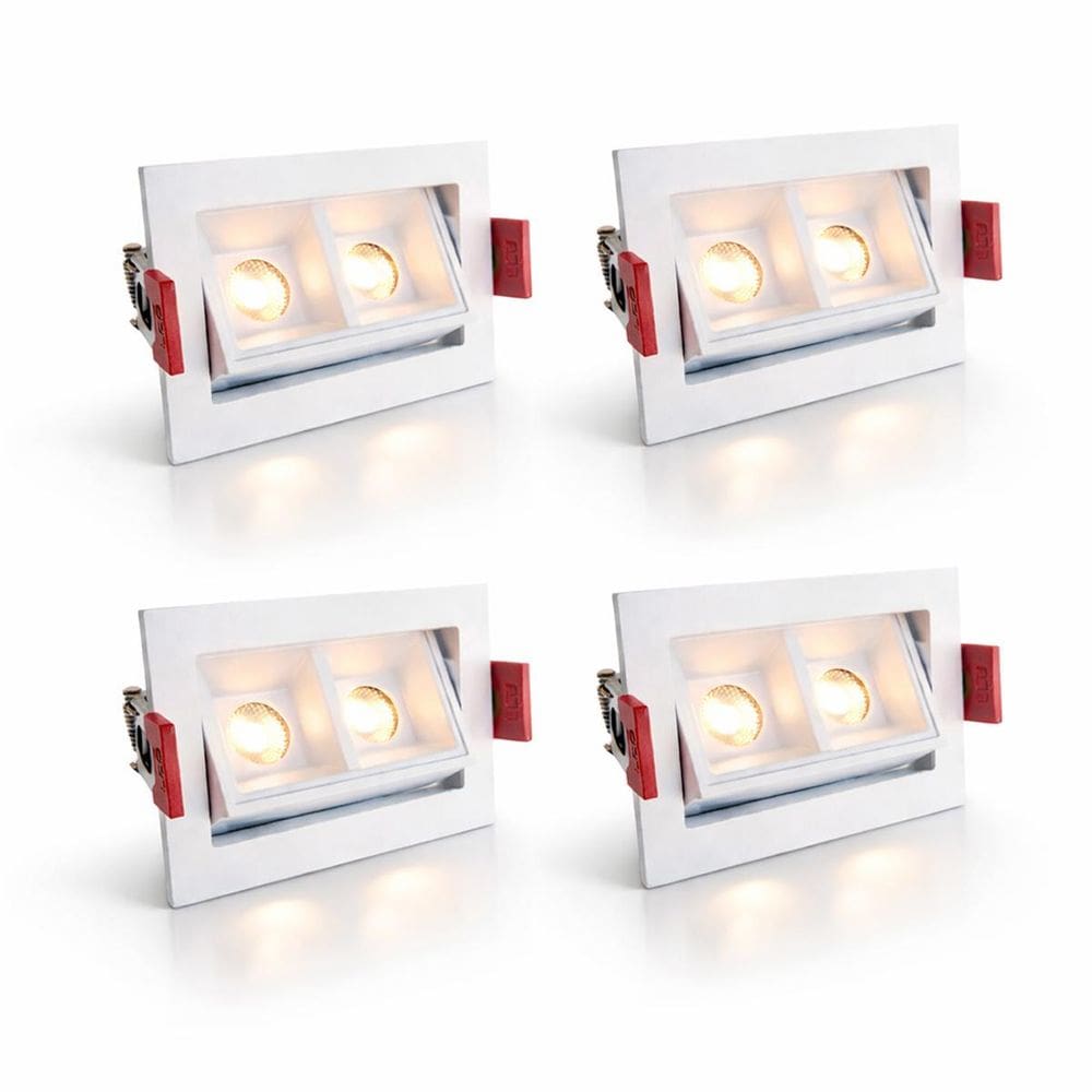 4 Spot Mini Downlight Duplo Led Embutir Direcionável Luz09