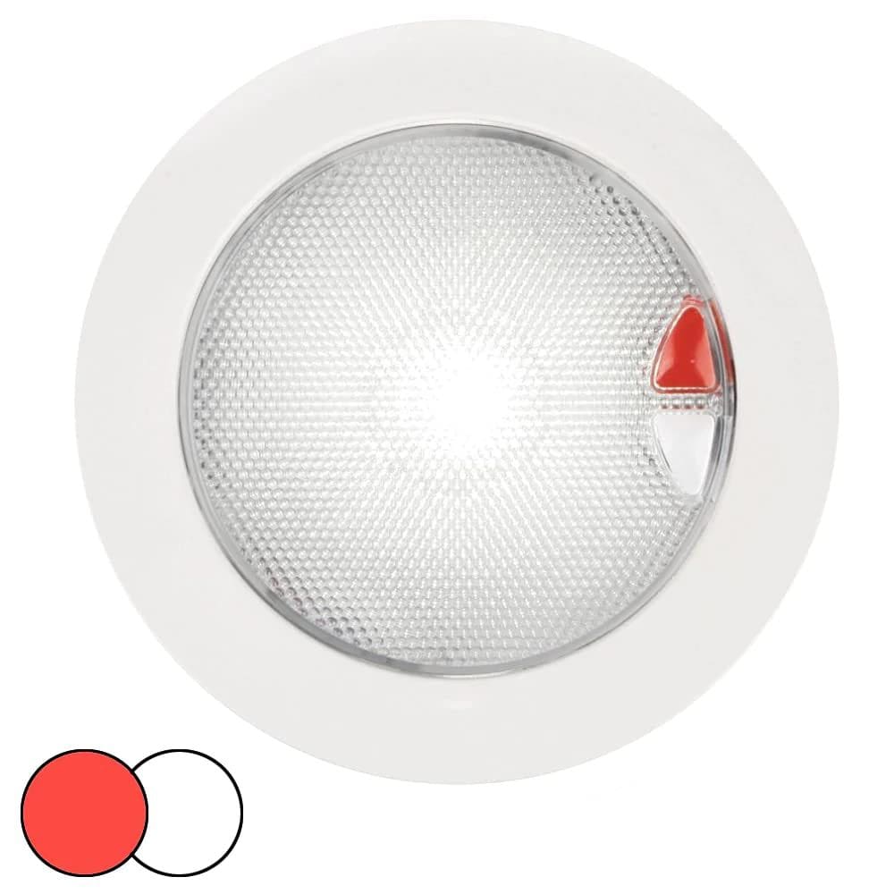 Lâmpada Hella Marine EuroLED 150 Touch embutida em LED vermelho/branco
