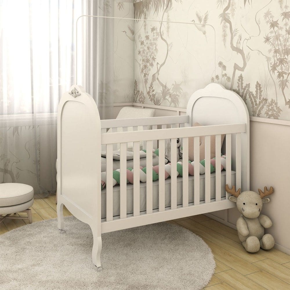 Berço Americano 3 em 1 Sueño 100% Mdf Branco Brilho - Panorama Móveis