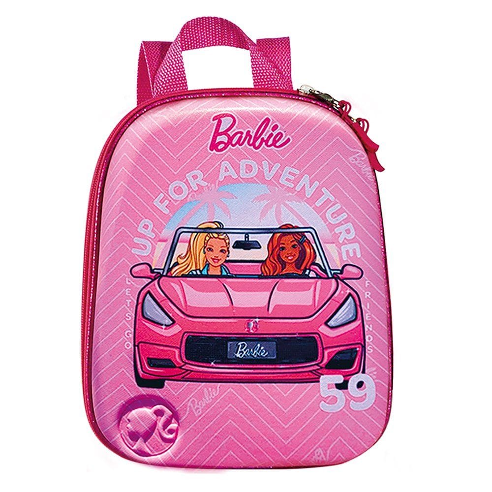 Mochila Escolar Infantil Rígida Barbie Conversível