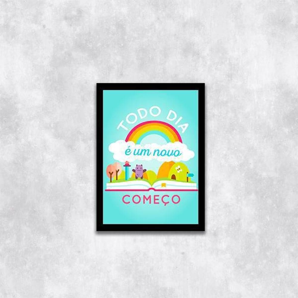 Quadro Todo Dia É Um Novo Começo 24X18Cm