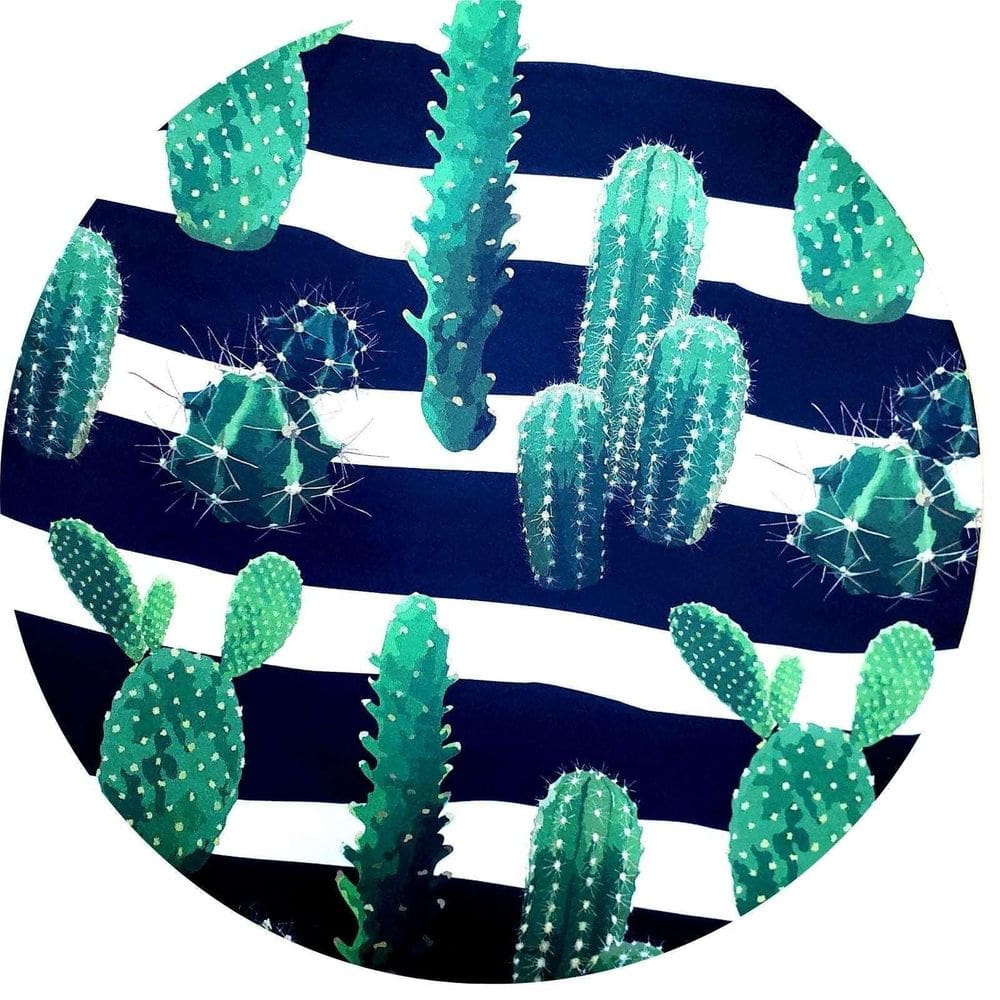 Kit 4 Capas Sousplat Cactos Verde Da Caatinga 35Cmx35Cm