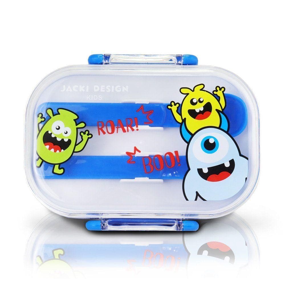 Pote Para Lanche De 2 Andares Amiguinhos 400 Ml - Jacki Design Monstro Azul