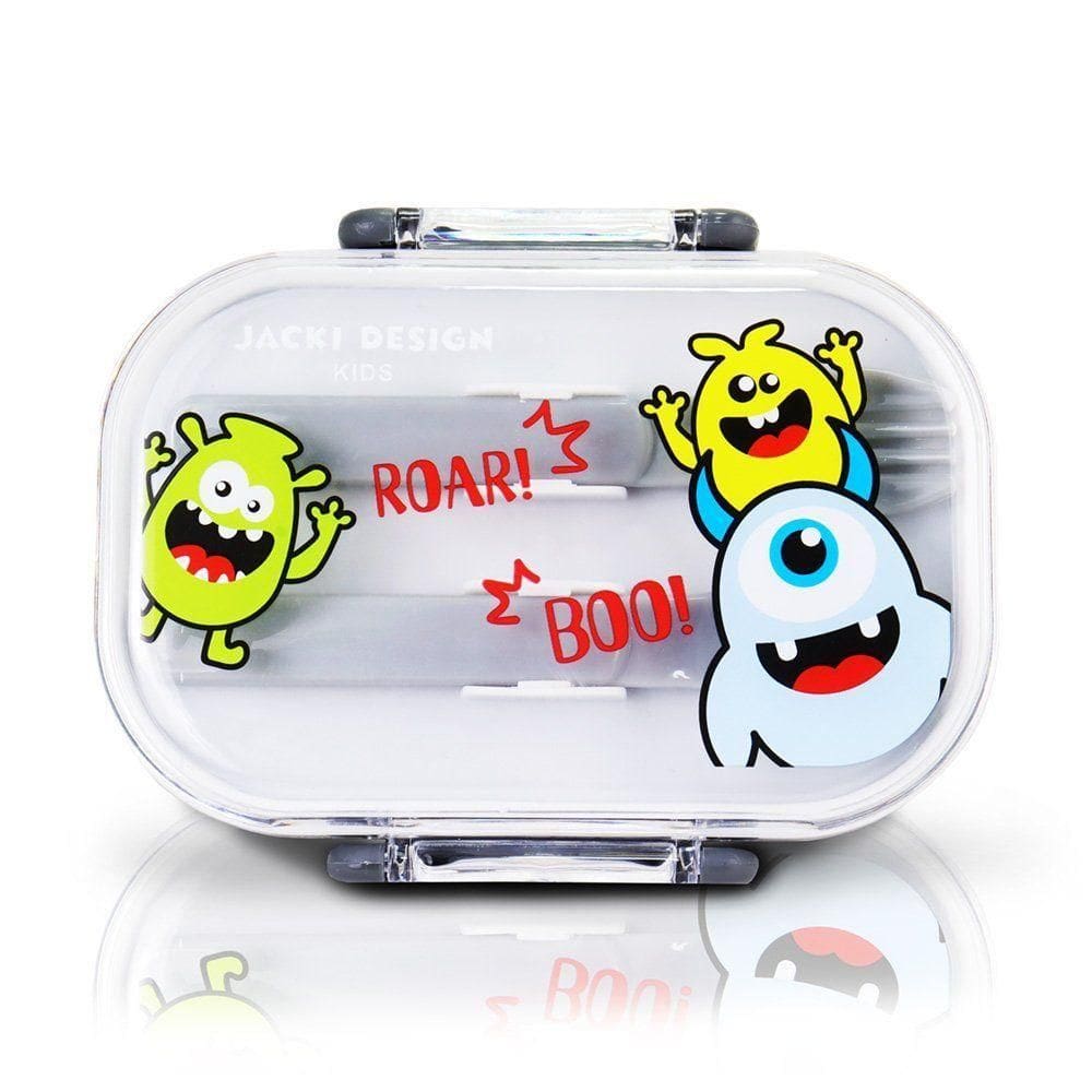 Pote Para Lanche De 2 Andares Amiguinhos 400 Ml - Jacki Design Monstro Preto