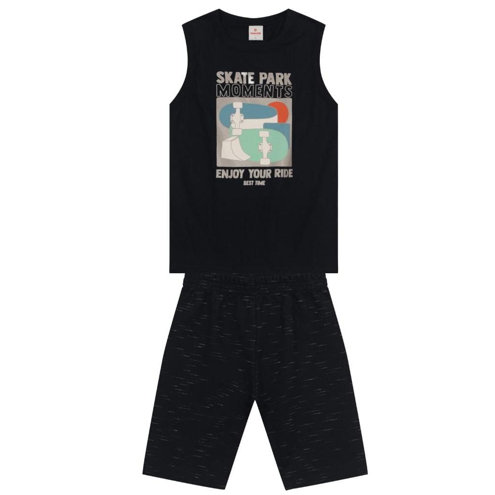 Conjunto infantil menino de skate em gel Brandili