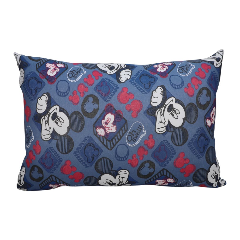 Fronha Estampa Malha Portallar Avulsa Disney Mickey Simpati Azul Escuro