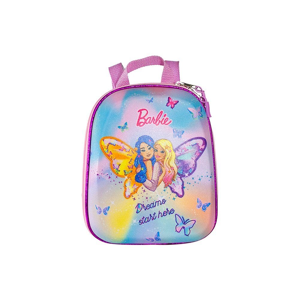 Mochila Escolar Passeio Rigida Infantil Barbie Borboleta