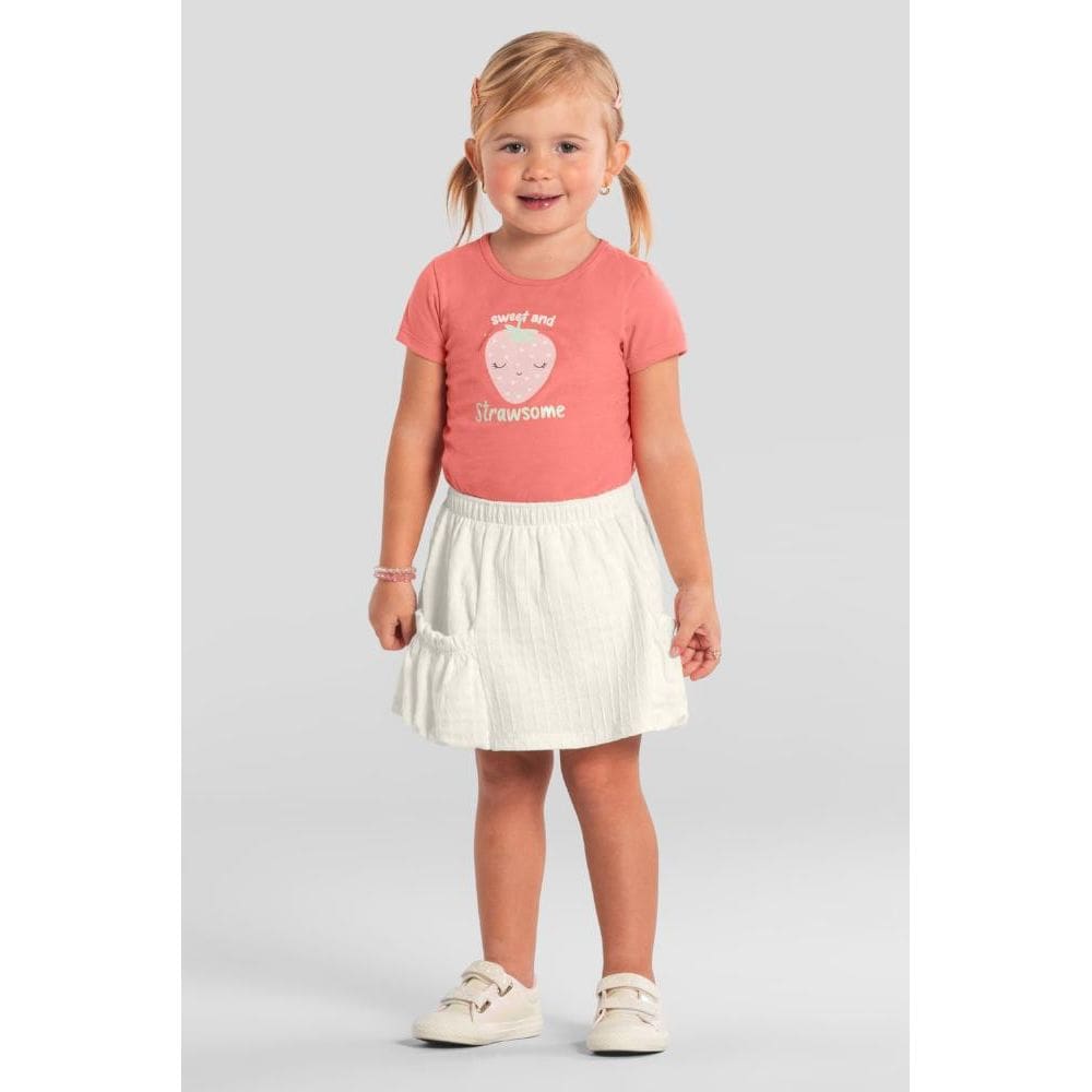 Conjunto infantil menina de moranguinho Brandili