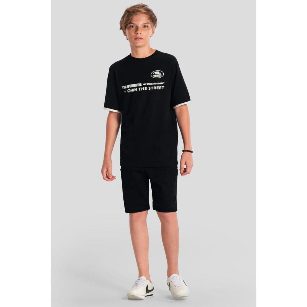 Camiseta teen menino em puff Brandili Young