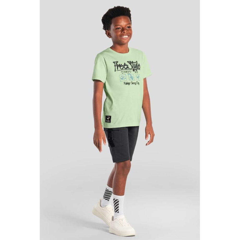 Conjunto infantil menino de skate em puff Brandili