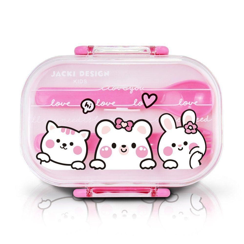 Pote Para Lanche De 2 Andares Amiguinhos 400 Ml - Jacki Design Gata Pink