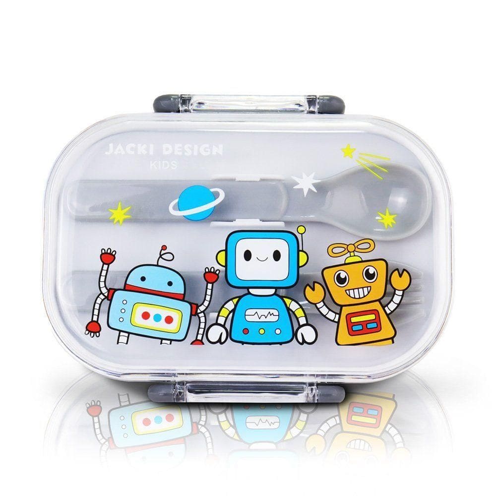 Pote Para Lanche De 2 Andares Amiguinhos 400 Ml - Jacki Design Robo Preto