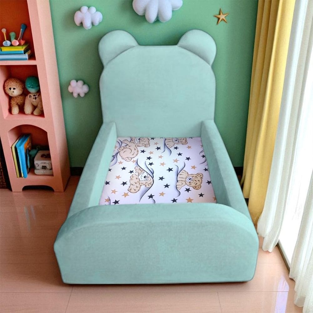 Cama Montessoriana Infantil Soft Segura e Confortável para Quarto de Criança - Acqua