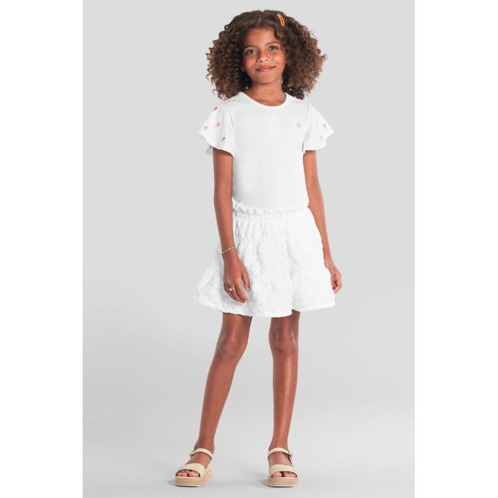 Conjunto infantil menina de rosas Mundi