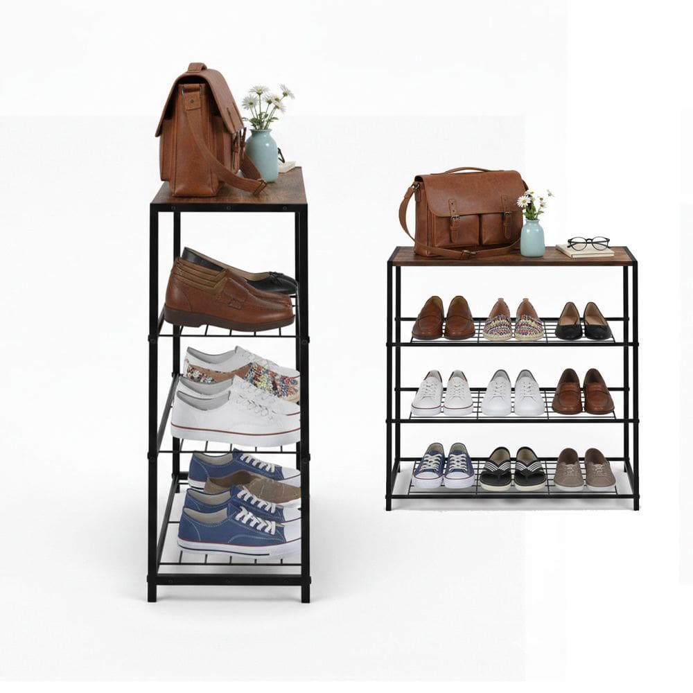 Sapateira Organizador 4 Andares Prateleira Sapatos Sandalia Organizacao Casa Entrada