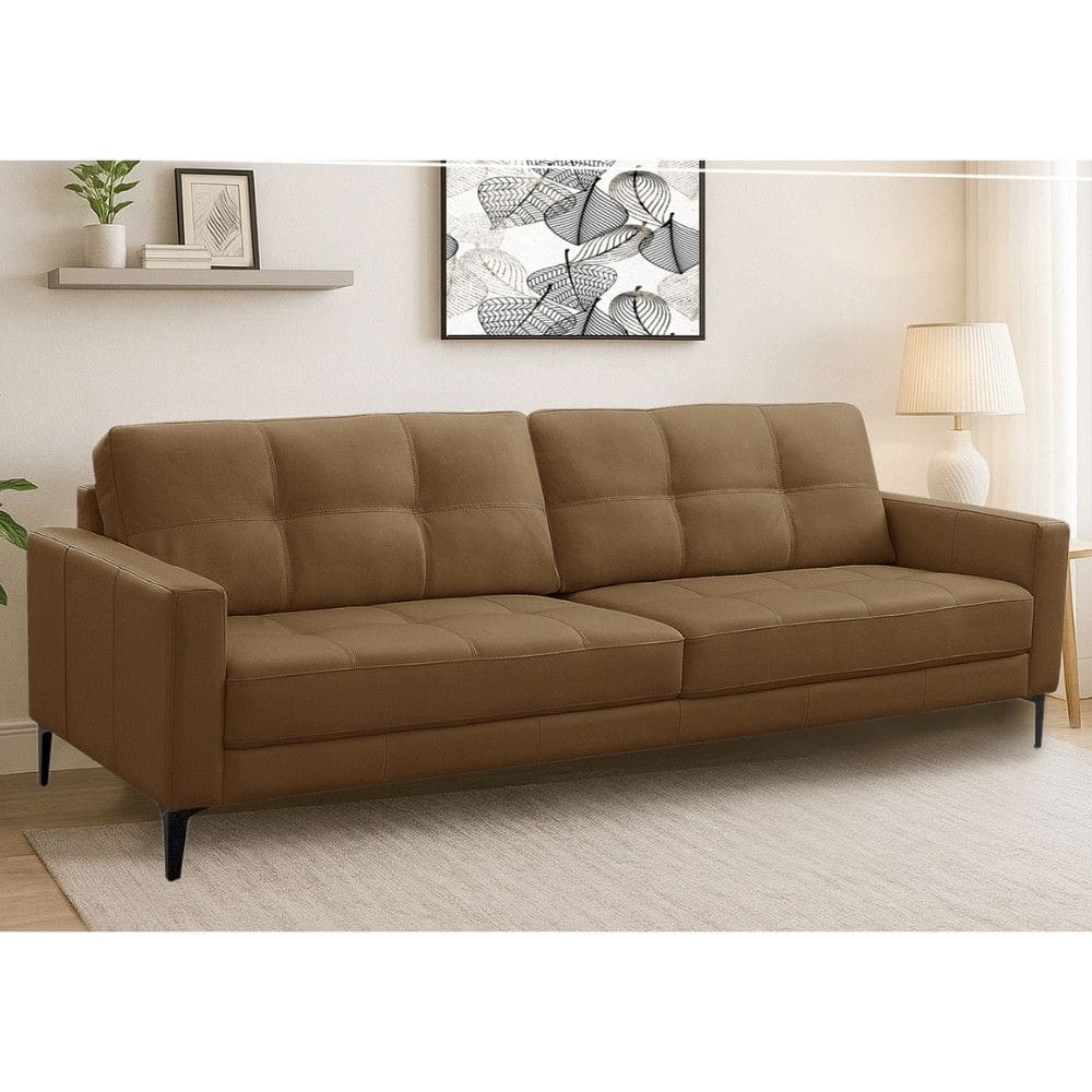 Sofa 3 Lugares 210cm Couro Sintetico Corbelli Ferguile
