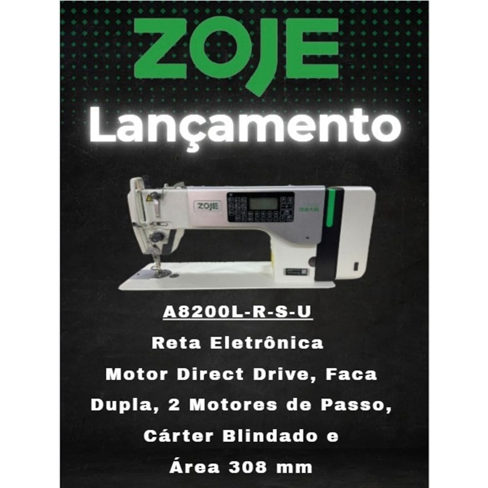 Zoje A8200L-R-S-U-Reta Eletrônica Faca Dupla-220v