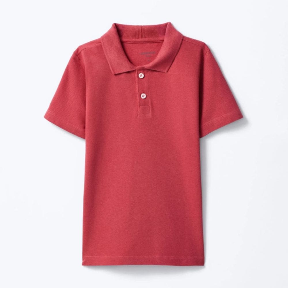Blusa Básica Polo Menino Manga Piquet Vermelho - Hering