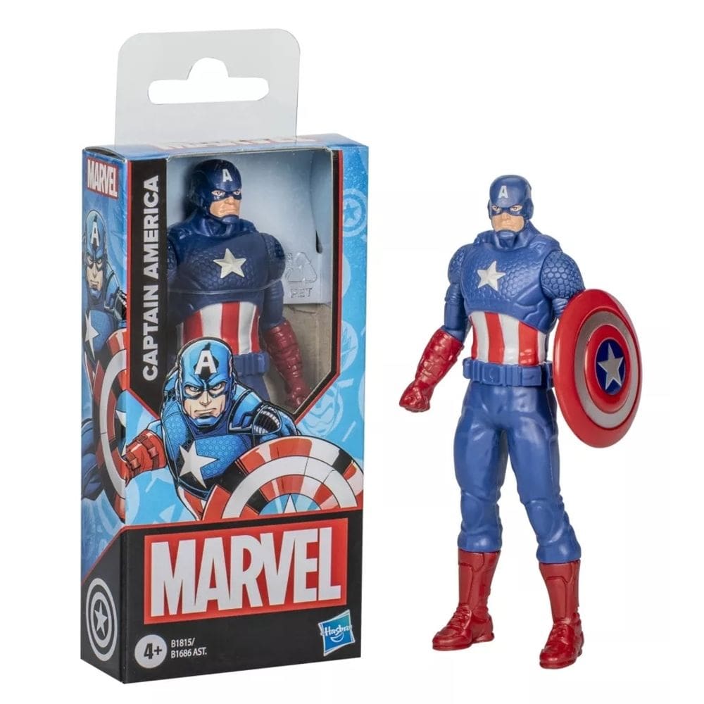 Boneco Marvel Capitão América 15?cm Hasbro Avengers Vingadores Super-Heróis