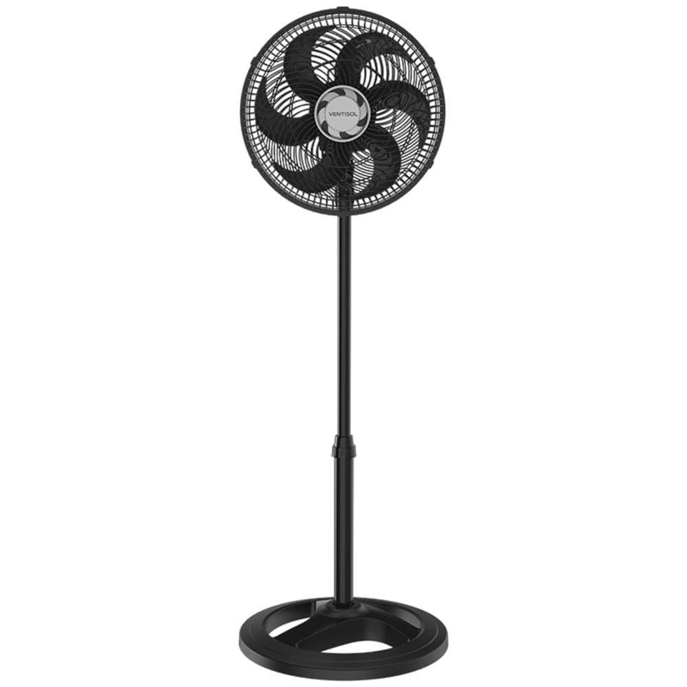 Ventilador De Coluna Turbo Com 6 Pás 30cm Preto Premium Ventisol 220V