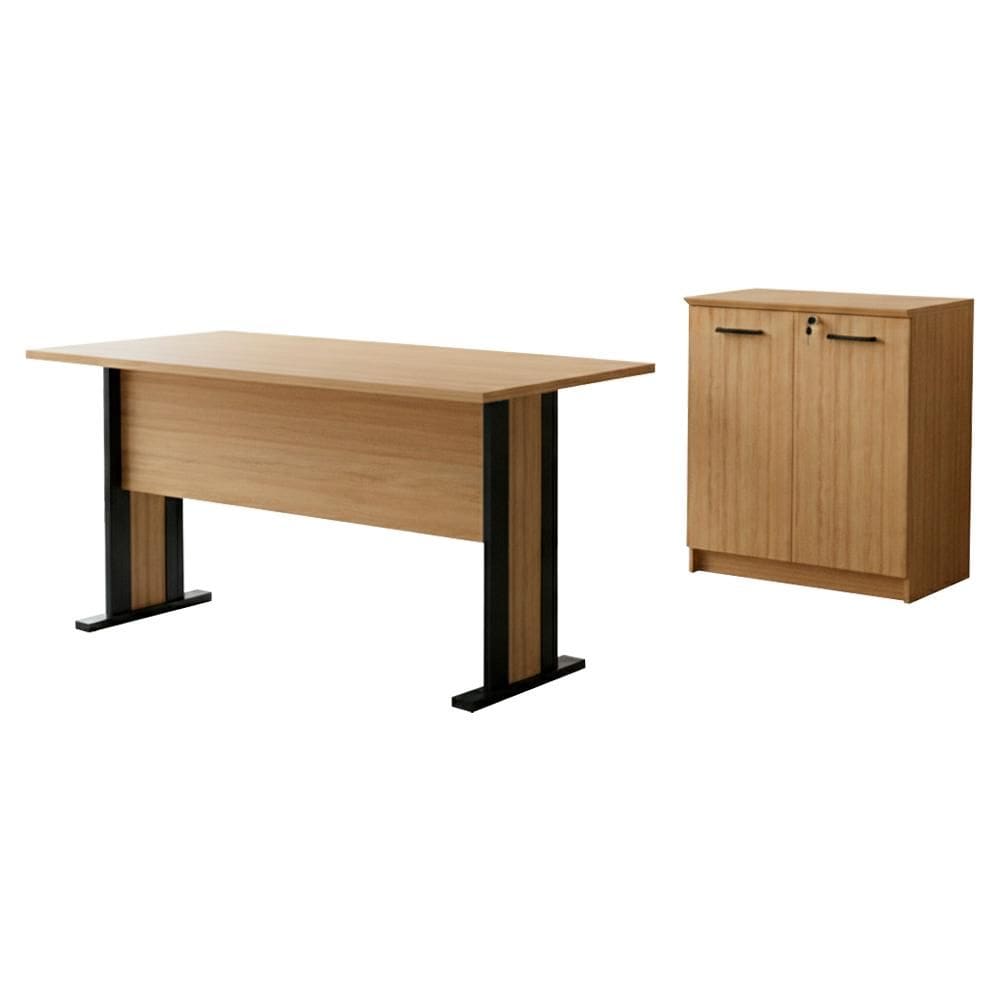 Mesa Escrivaninha 117 cm Balcao Para Escritorio 2 Portas Tecno Mobili