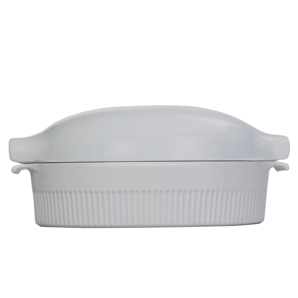 Roaster Refratário com Tampa 34,7 cm Branco 3,1 L Porcelana