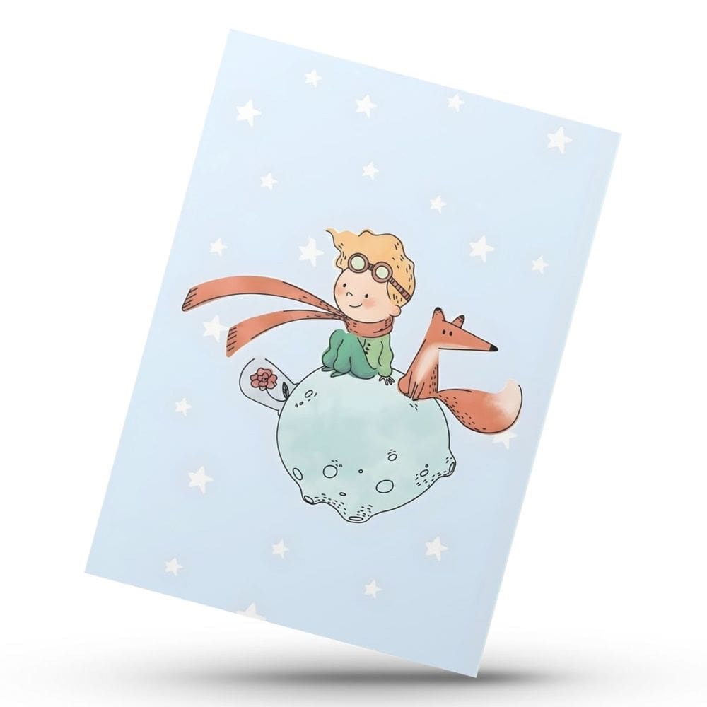 Placa Quadro Metal Infantil Pequeno Príncipe Decoração