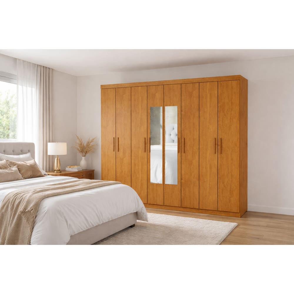 Guarda Roupa 8 portas  Espelho central Gran Prime-Grand Line